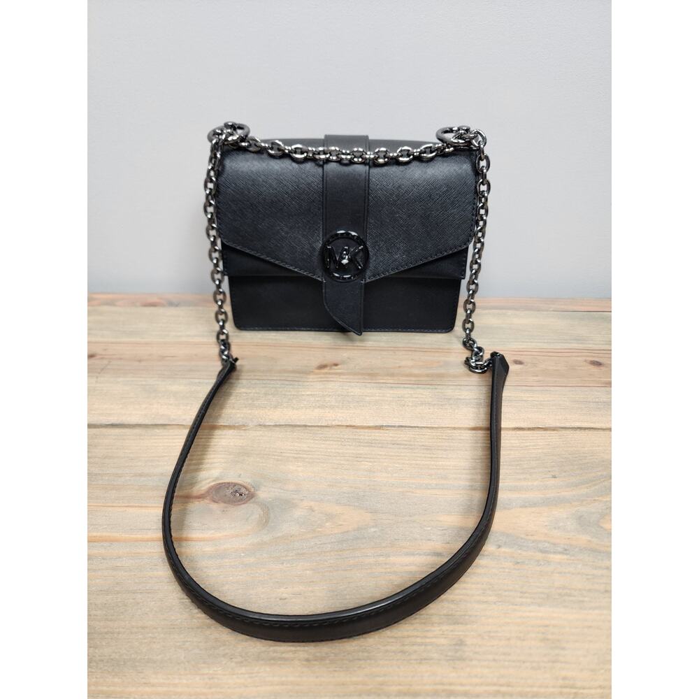 Michael Kors Greenwich Small Convertible Shoulder Flap Crossbody Bag Black